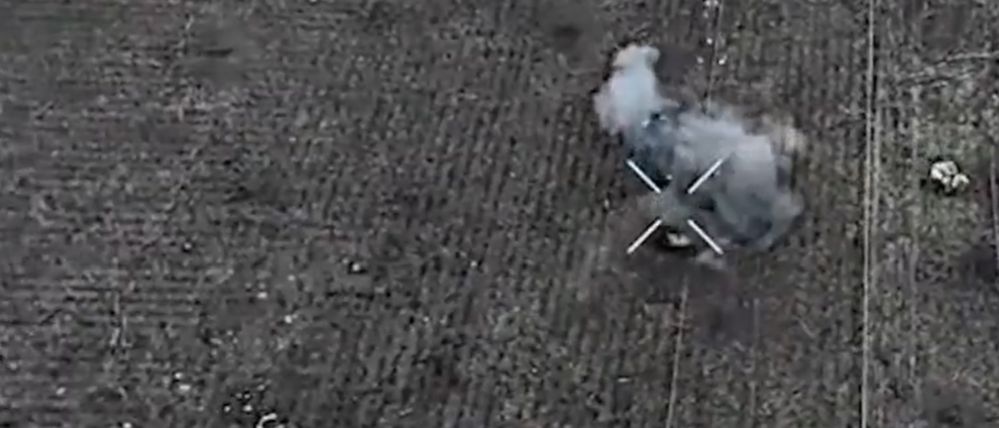 Screenshot eines ukrainischen Dohnenvideos.