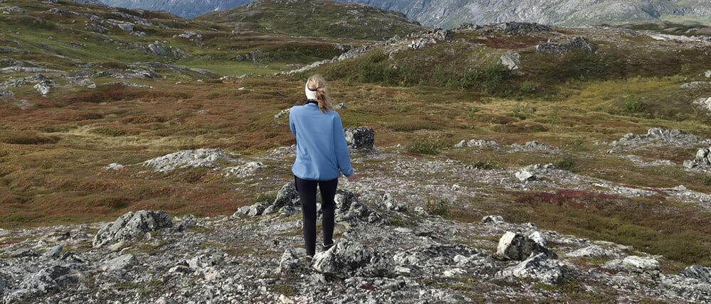 Die Tochter der Autorin beim Wandern in Norwegen. 