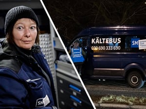 Eine Nacht mit dem Kältebus durch die Winternacht in Berlin.