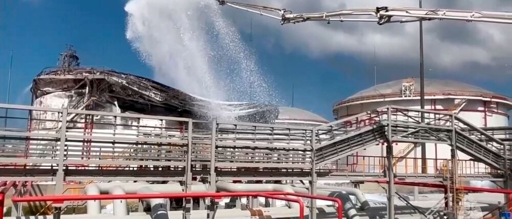 In der Region Krasnodar hat ein ukrainischer Drohnenangriff erneut ein Lager mit Erdölprodukten getroffen. (Archivbild)