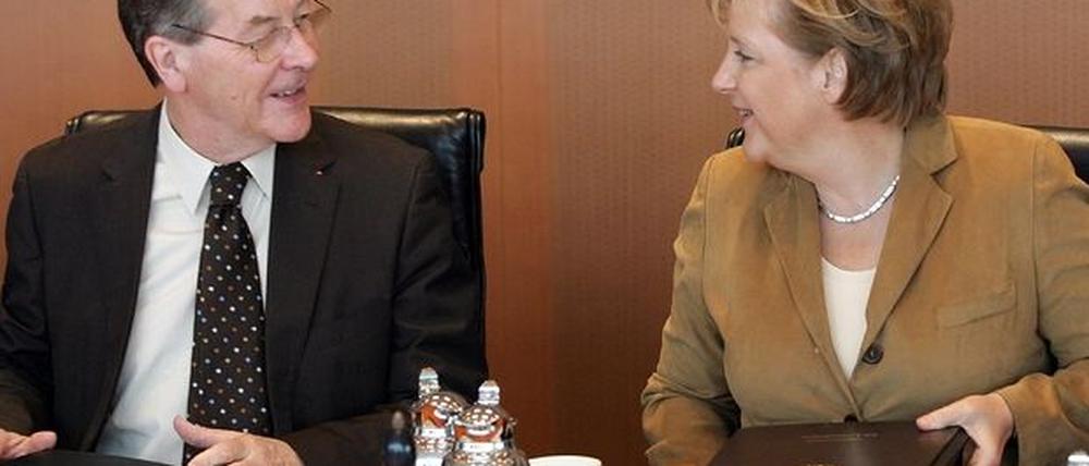 Merkel und Müntefering
