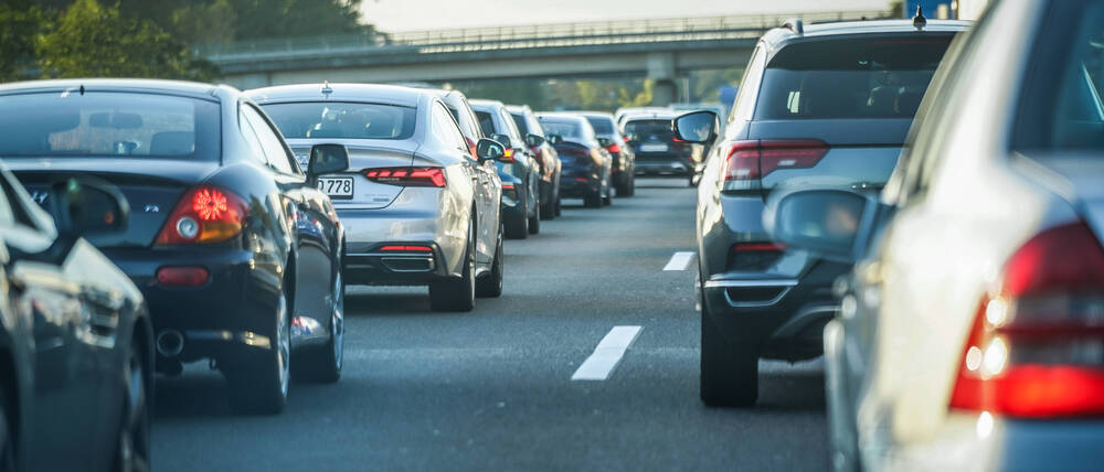 Stau auf einer Autobahn (Symbolbild)