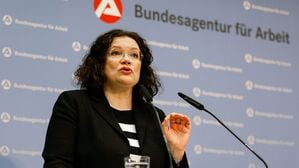 ARCHIV - 03.01.2023, Bayern, Nürnberg: Andrea Nahles, Vorstandsvorsitzende der Bundesagentur für Arbeit (BA). (zu dpa: «Weniger Azubi-Stellen - Nahles warnt vor falscher Richtung») Foto: Daniel Löb/dpa +++ dpa-Bildfunk +++
