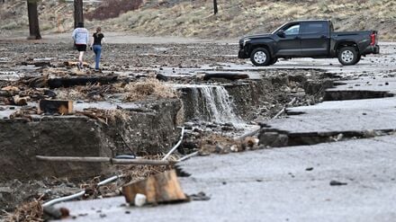 Besonders betroffen war Wrightwood nordöstlich von Los Angeles.