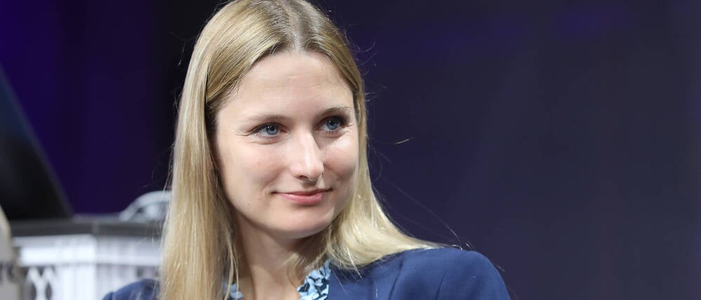 HateAid-Geschäftsführerin Josephine Ballon nimmt an einer Veranstaltung teil.