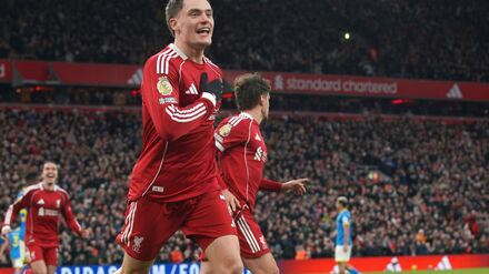 Florian Wirtz konnte endlich sein erstes Tor für den FC Liverpool feiern.