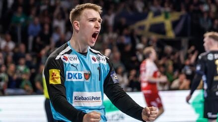 Füchse-Torhüter Lasse Ludwig überzeugt im letzten Heimspiel des Jahres. 