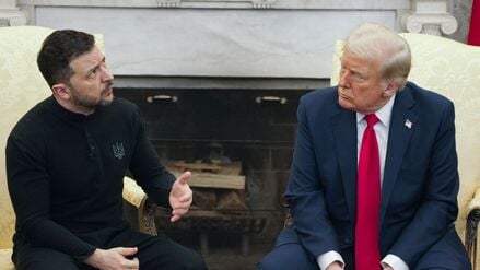 Wolodymyr Selenskyj und Donald Trump (v.l.) bei einem Treffen im Weißen Haus im Februar.