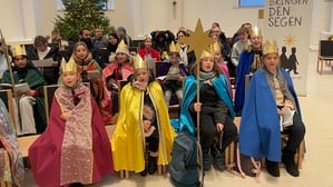 Eine Sternsinger-Gruppe aus Kladow.