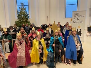 Eine Sternsinger-Gruppe aus Kladow.