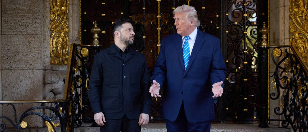US-Präsident Trump (rechts) und der ukrainische Präsident Selenkyj.