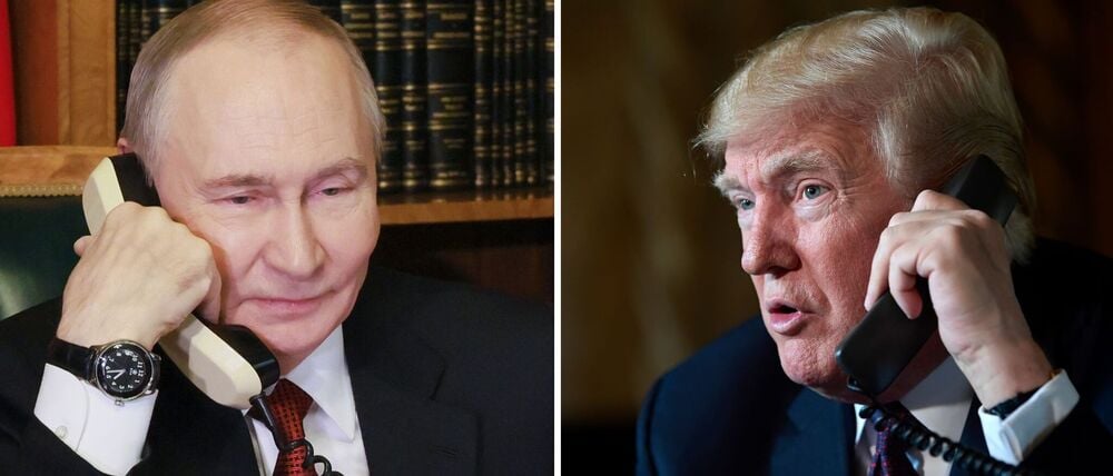 Kremlchef Wladimir Putin und sein US-Kollege Donald Trump (r) haben ein weiteres Telefongespräch zur Lage im Ukraine-Krieg geführt. (Archivbild)