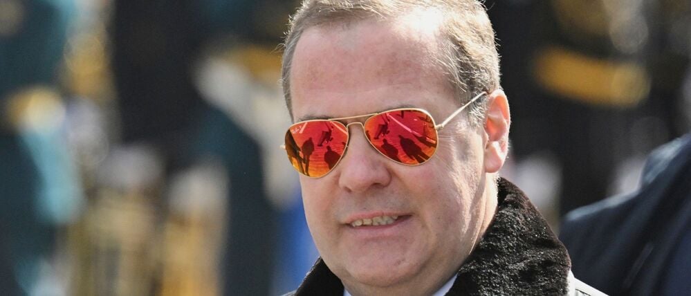 Dmitri Medwedew, stellvertretender Vorsitzender des russischen Sicherheitsrates und Vorsitzender der Partei „Einiges Russland“.