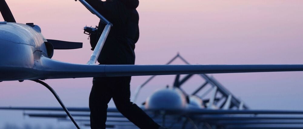 Haben sie oder haben sie nicht Putins Residenz angegriffen? Ukrainische Langstreckendrohnen vor dem Flug. (Archivbild)