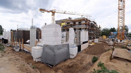 Eine Baustelle im Bornstedter Feld.