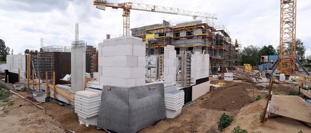 Eine Baustelle im Bornstedter Feld.