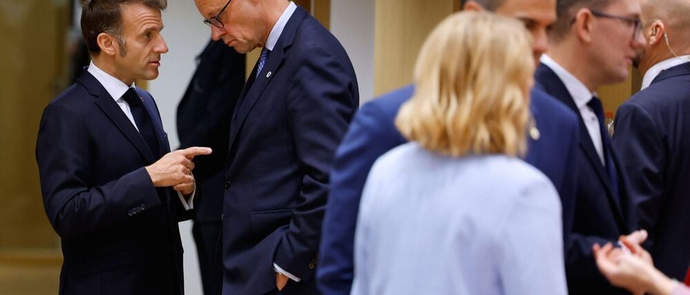 Miteinander gesprochen haben Merz und Macron in letzter Zeit häufig. Bei FCAS sind sie aber nicht zu einem Ergebnis gekommen. (Archivbild) 