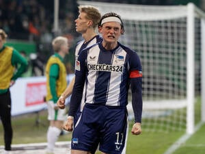 So sieht Entschlossenheit aus. Fabian Reese will mit Hertha BSC im Sommer aufsteigen.