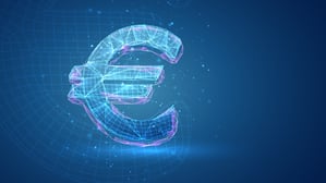 3D Illustration eines Euro-Zeichens