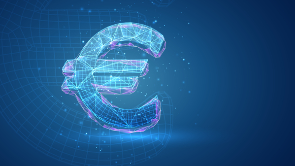 3D Illustration eines Euro-Zeichens