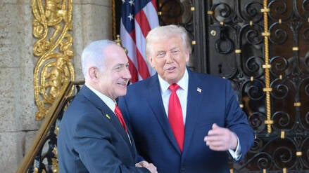 US-Präsident Donald Trump empfängt den israelischen Premierminister Benjamin Netanjahu im Mar-a-Lago-Club in Palm Beach, Florida (Archivbild).