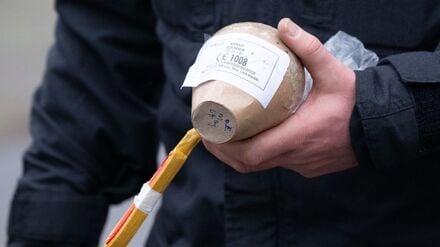 Eine Kugelbombe (Symbolbild)