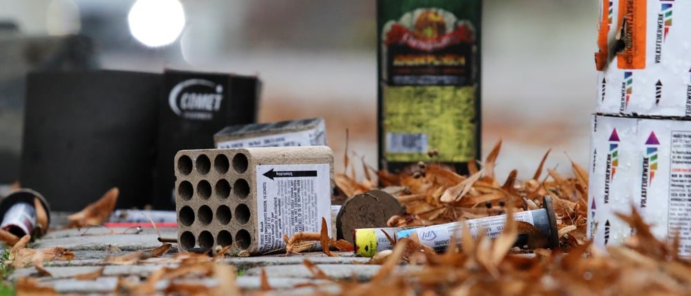 Rest von Silvesterfeuerwerk in Potsdam (Symbolfoto).
