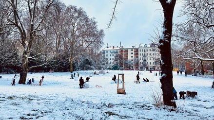 Schnee in Berlin am 3.1.