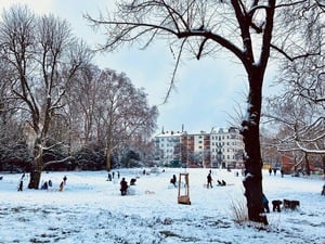 Schnee in Berlin am 3.1.