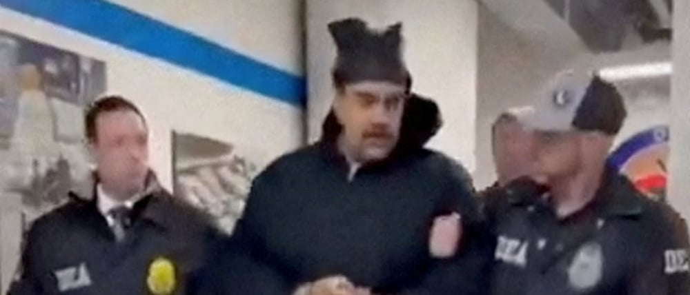 Nicolás Maduro nach seiner Festnahme.