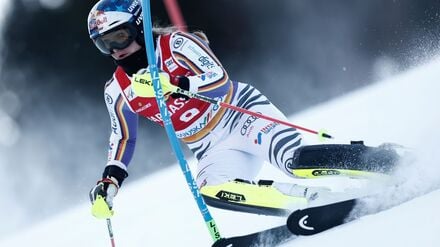 Emma Aicher belegte im Slalom von Kranjska Gora Rang acht.