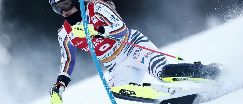 Emma Aicher belegte im Slalom von Kranjska Gora Rang acht.