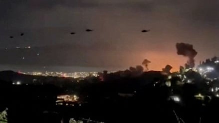US-Helikopter über Caracas. 
