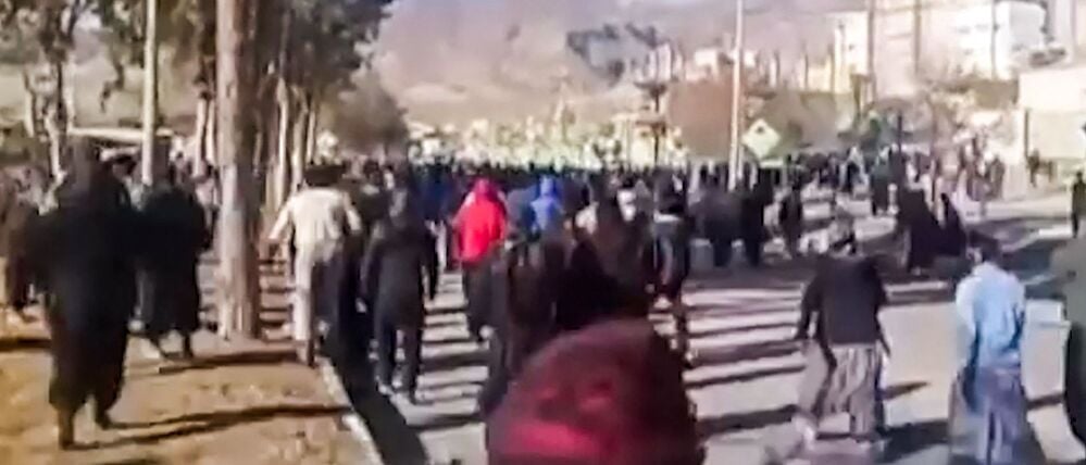 Proteste gegen die Regierung im Iran. 