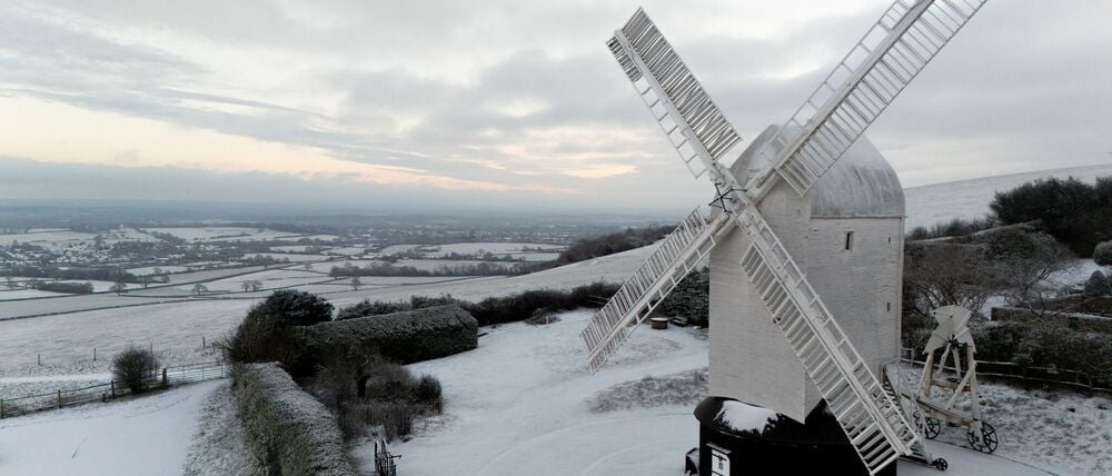 Schnee und eisige Temperaturen in Europa.