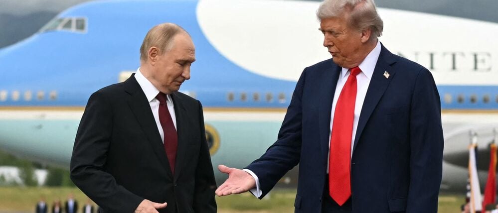 Shake-Hands: US-Präsident Donald Trump und Russlands Präsident Wladimir Putin bei ihrem Treffen im August in Alaska.