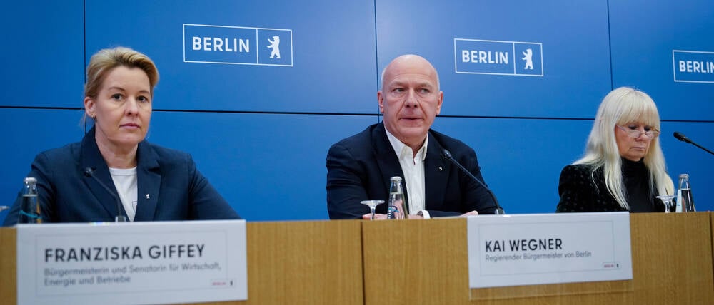 Pressekonferenz zum Anschlag auf das Berliner Stromnetz.