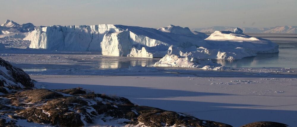 Eisberge in der Nähe des westgrönländischen Ortes Ilulissat. Trump erhebt erneut Besitzansprüche auf Grönland.