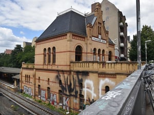 Der S-Bahnhof Prenzlauer Allee in Berlin Prenzlauer Berg.