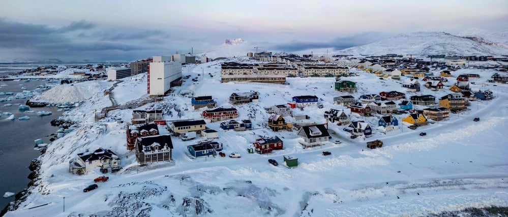 Ein Blick über Grönlands Hauptstadt Nuuk.