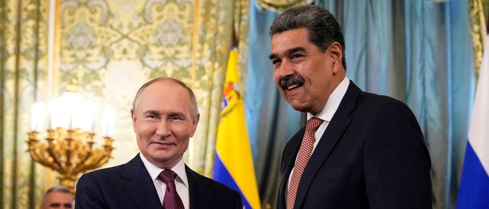 Maduros letzter Besuch bei Putin (links) in Moskau im Mai 2025.