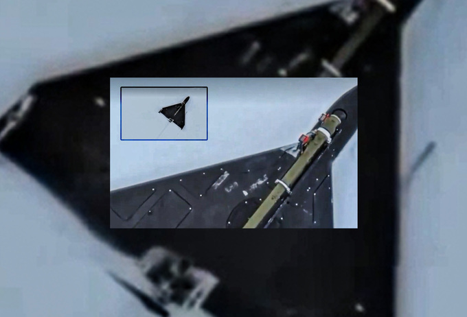 Die neue russische Raketendrohne im Schnee.