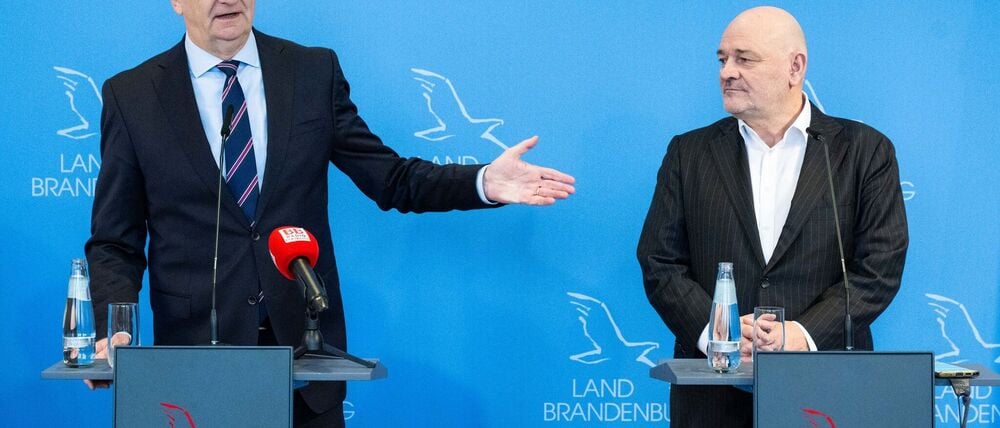 Brandenburgs Ministerpräsident Dietmar Woidke (SPD) und Finanzminister Robert Crumbach  haben gemeinsam die SPD/BSW-Koalition auf den Weg gebracht, die nun am Ende ist.