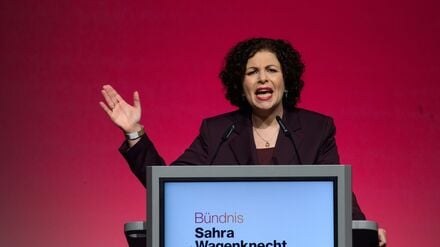 BSW-Bundeschefin Amira Mohamed Ali kritisiert den brandenburgischen Ministerpräsidenten Dietmar Woidke (SPD). (Archivbild)