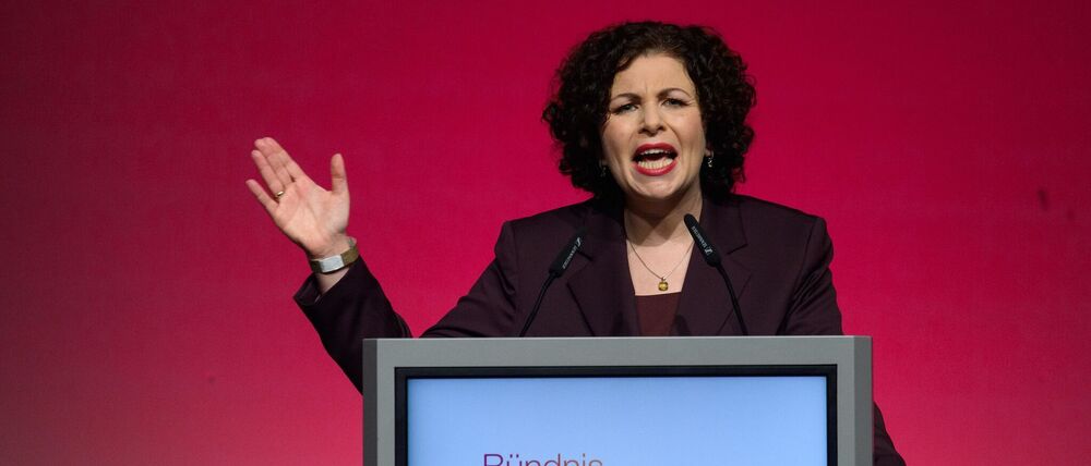 BSW-Bundeschefin Amira Mohamed Ali kritisiert den brandenburgischen Ministerpräsidenten Dietmar Woidke (SPD). (Archivbild)