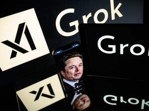 Musk und sein Chatbot Grok.