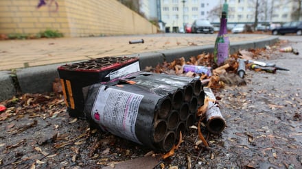 Böllerreste in Potsdam.