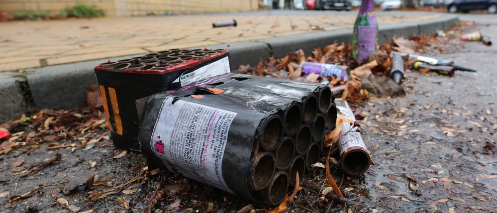 Böllerreste in Potsdam.