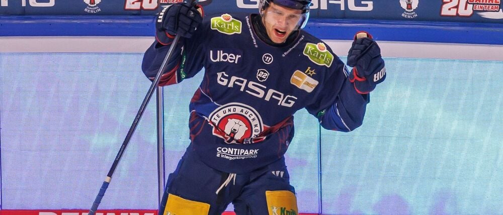 Angreifer Lean Bergmann erzielte das 2:1 der Eisbären Berlin beim Auswärtssieg in München. (Archivbild)