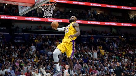 LeBron James hatte spektakuläre Szenen beim Sieg in New Orleans.